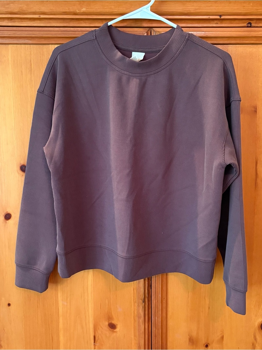 all in motion Ribbed Scuba Crewneck Sweatshirt - Brown